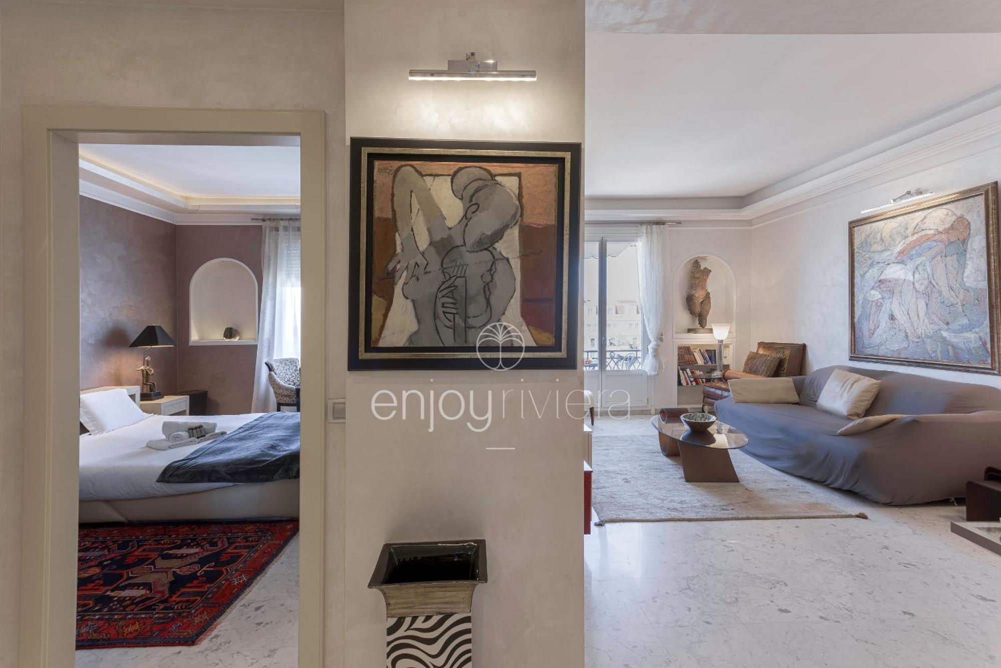 Palais Miramar: Modern Art Suite with Sea View Cannes Exterior photo