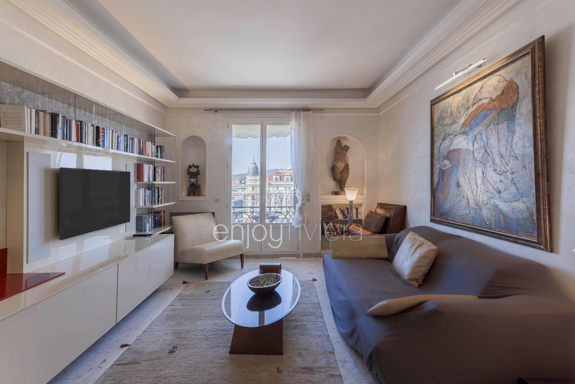Palais Miramar: Modern Art Suite with Sea View Cannes Exterior photo